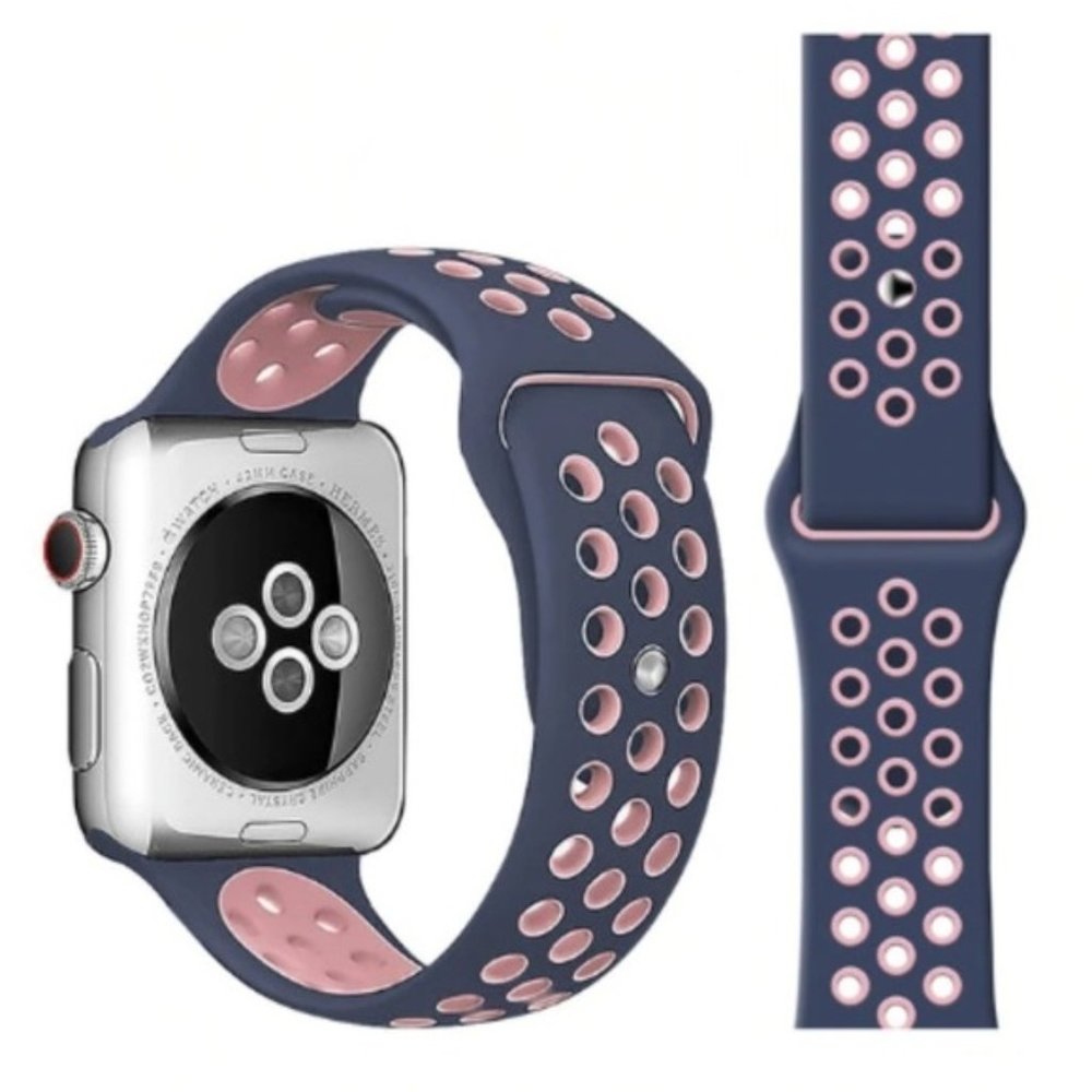 NEW[BAND] Blue-Pink Sport Silicone For Apple Watch